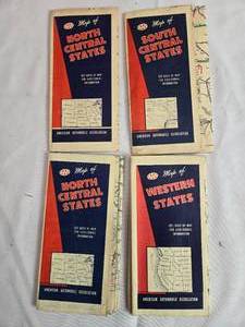 lot 79 image: Vintage AAA Road Map Collection  North Central, South Central, and Western States - Used and May Have Markings
