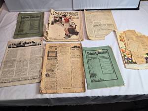 lot 85 image: Vintage Ephemera Lot The Saturday Evening Post, School Education Magazines, and More