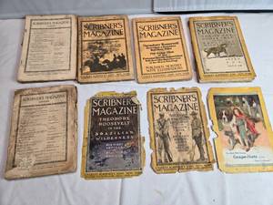 lot 121 image: Lot of 5 Vintage Scribners Magazine - 1914 era - Varying Condition