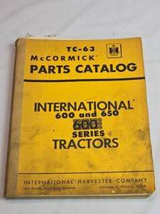 lot 149 image: IH TC-63 McCormick Parts Catalog International 600 and 650 Series Tractors