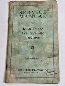 lot 164 image: Service Manual for John Deere Tractors and Engines