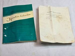 lot 178 image: Geared Head Lathe Operation Manual