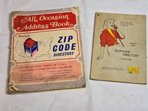 lot 191 image: 1968 Zip Code Directory and 1960 Pipestone Telephone Directory