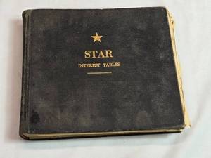 lot 195 image: 1939 Star Interest Tables - Binding is broke
