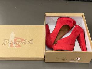 lot 22 image: Bonnibel Red High Heel Shoes - Size 6.5, Style Tisha-2