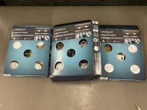 lot 47 image: Casalux 5 LED Puck Lights with Remote - Lot of 3 Boxes