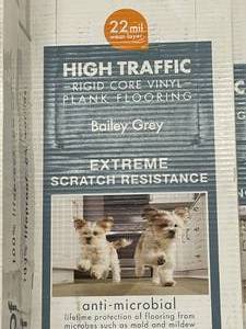 lot 56 image: 9 X Lifeproof High Traffic Rigid Core Vinyl Plank Flooring - Bailey Grey