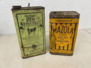 lot 323 image: Vintage Metal Cans