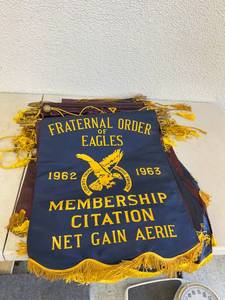 lot 394 image: Fraternal Order of Eagles Membership Banners - 25 Total