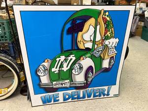 lot 428 image: UND-Pita Pita Plastic Sign 4x4