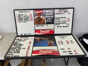 lot 432 image: Coca-Cola Menu Boards