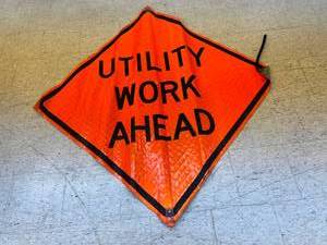 lot 509 image: Utility Work Ahead 66 Sign
