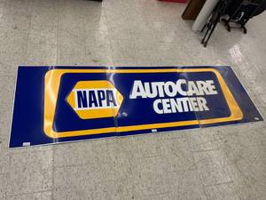 lot 543 image: New Napa Auto Care Center 3 Piece Metal Sign