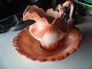 Pottery Basin and Pitcher