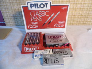 Vintage Advertisement Display of Pens