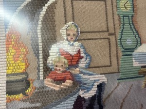 lot 9 image: Large & Impressive Framed Vintage Needlepoint Artwork