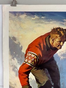 lot 37 image: Incredible SWITZERLAND Ski Mid Century Travel Poster 1950s-60s
