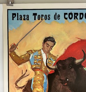 lot 28 image: VINTAGE Plaza De TOROS Poster Sept 1946 MADRID