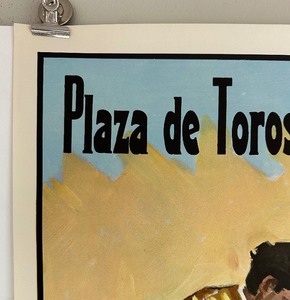 lot 29 image: VINTAGE Plaza De TOROS Poster July 1944 CORDOBA