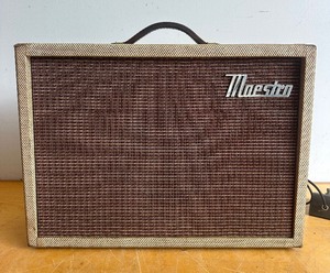 lot 40 image: Vintage Gibson Maestro REVERB-ECHO Tube Amplifier w Foot Pedal