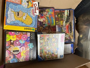 lot 66 image: LARGE Estate Lot of Puzzles & Some Games