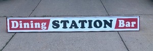 lot 68 image: Very Cool LARGE Vintage Dining Station Bar Advertising Sign