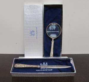 lot 154 image: Mint in Box Sterling Silver Shreve, Crump & Low Magnifying Glass & Letter Opener
