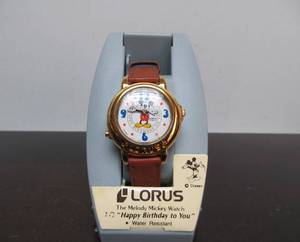 lot 167 image: NOS Unused Lorus Mickey Mouse Musical Happy Birthday Watch