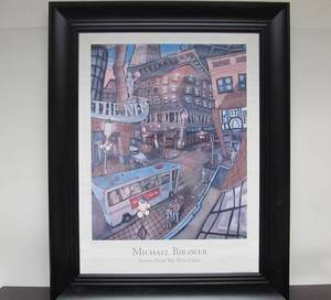 lot 201 image: Michael Birawer Scenes From The Twin Cities Art Print Framed 29