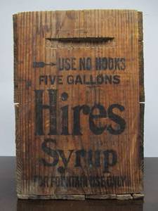 lot 84 image: Old Vintage HIRES Root Beer Wooden Advertising Crate