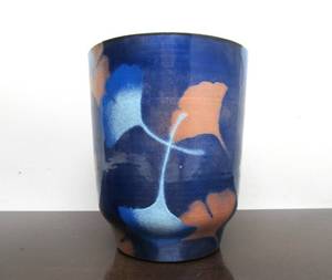 lot 208 image: Excellent Large Signed Enameled Brass Vase