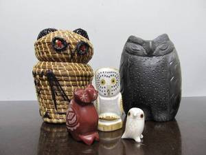 lot 34 image: Wonderful Estate Lot of Handmade Native American Owls
