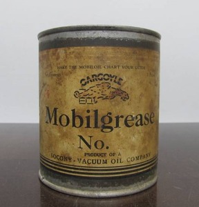 lot 76 image: Antique MOBIL Gargoyle Mobilgrease Oil Can