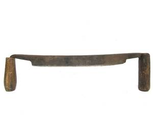 lot 18 image: Early Primitive Antique Woodworking Draw Knife