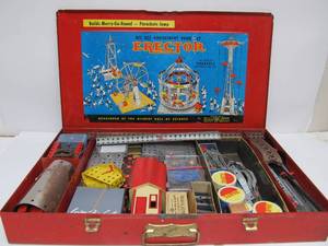 lot 21 image: Nice Old Vintage Gilbert Amusement Park Erector Set