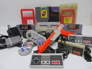 lot 22 image: Super Nintendo & NES Lot of Games Controllers & SNES System