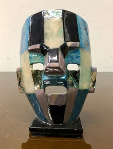lot 390 image: Very Cool Multi Gemstone Mayan Mask