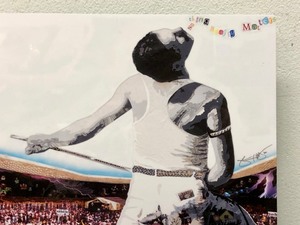 lot 393 image: Very Cool Freddie Mercury Queen Wall Hanging Artwork by Kristi Abbott