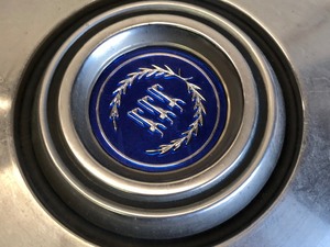 lot 398 image: Large Lot of Vintage Chrome Hubcaps