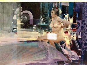 lot 311 image: Original AcrylicCasein on Board Nude Portrait Painting #11 by Renowned Illustration Artist John Berkey (1932-2008)