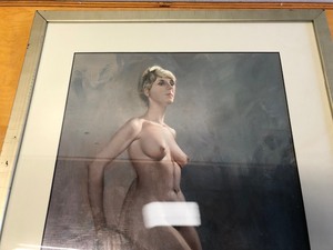 lot 310 image: Original AcrylicCasein on Board Nude Portrait Painting #10 by Renowned Illustration Artist John Berkey (1932-2008)