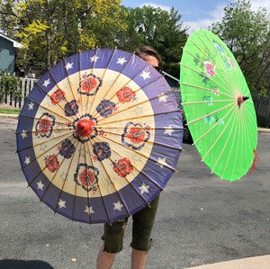 lot 410 image: 2 Old Vintage ParasolsUmbrellas