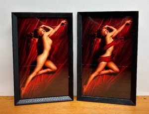 lot 362 image: Pair of Framed MARILYN MONROE Pinup Prints