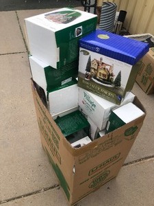 lot 404 image: HUGE Estate Lot of Mint in Box HeritageDickens Village Collection Houses Buildings & More #4