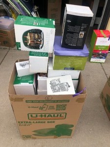 lot 406 image: HUGE Estate Lot of Mint in Box HeritageDickens Village Collection Houses Buildings & More #6