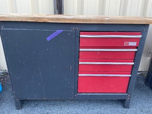 lot 417 image: (2) Sears Craftsman WorkbenchTool Chest wTools