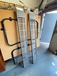 lot 418 image: Pair of Heavy Duty Steel TruckATV Ramps