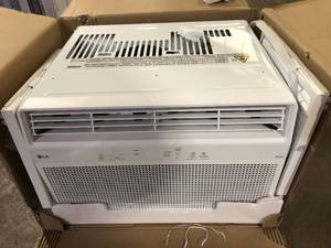 LG 8,000 BTU, 115 Volts, Window Smart Air Conditioner Cools 350 sq. ft. with Remote, WiFi Enabled in White    Customer Returns See Pictures