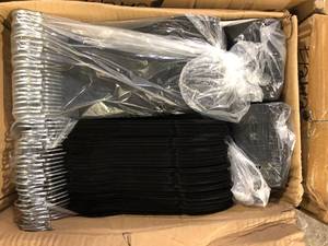 Lot of  Elama Black Plastic Hangers 100-Pack   Customer Returns See Pictures