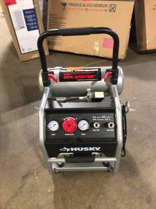 Husky 4.5 Gal. 175 PSI Portable Electric Quiet Air Compressor Customer Returns See Pictures